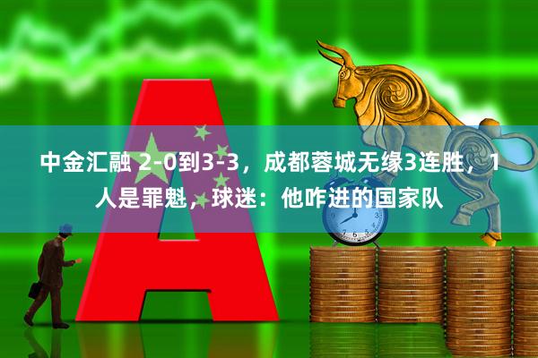 中金汇融 2-0到3-3，成都蓉城无缘3连胜，1人是罪魁，球迷：他咋进的国家队