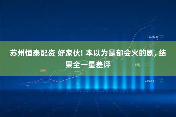 苏州恒泰配资 好家伙! 本以为是部会火的剧, 结果全一星差评